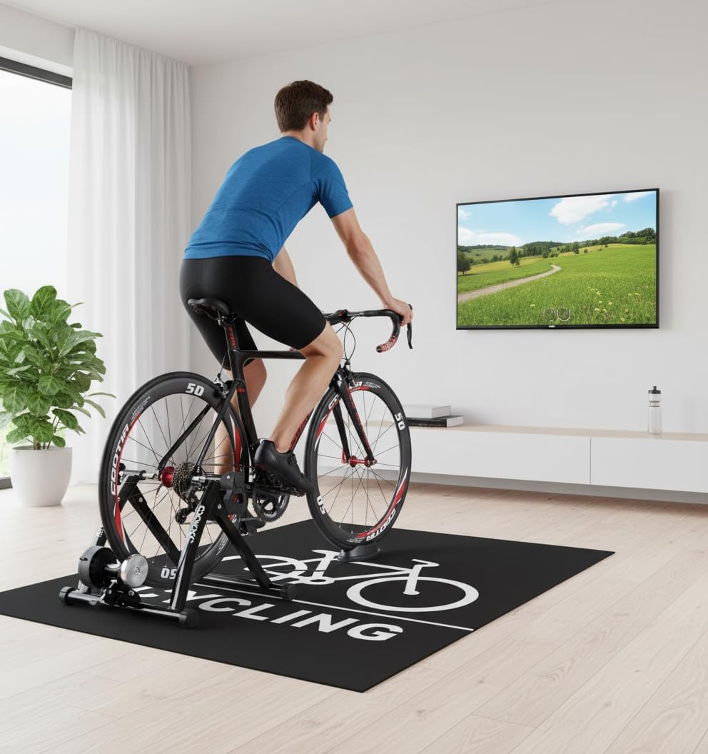 CXWXC Fahrrad Rollentrainer Indoor für 26-29 Zoll Reifen Rennrad Rollentrainer Klappbarer Fahrradrol
