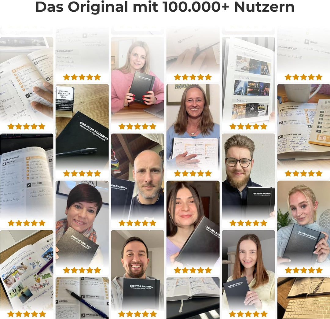 Journal Buch [ORIGINAL] - Erfolgsjournal für Fokus, Struktur & Motivation (inkl. Videokurs) Tagebuch