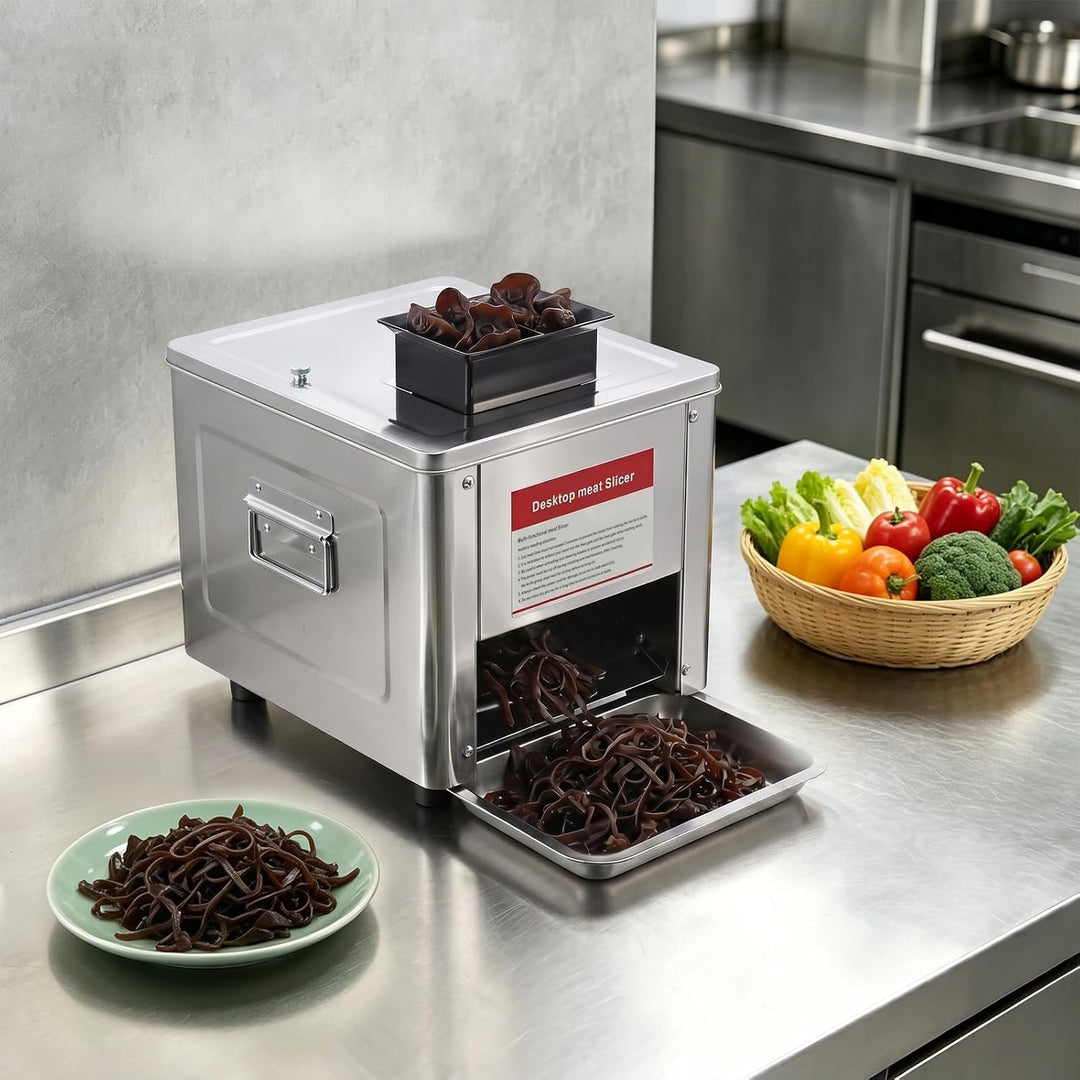 Elektrische Fleischschneidemaschine, 850W 310 U/min Edelstahl Fleischschneider, Kommerzielle Lebensm