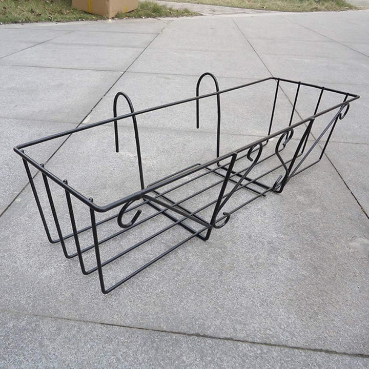 1 Pc Hängen Korb Balkon Geländer Pflanzer Container Geländer Regal Blumentopf Halterung Metall Blume