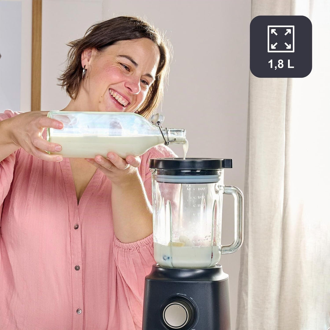 BLACK+DECKER – Standmixer BXJB2000E 2000W | Glasbehälter 1,8 L | Edelstahlklingen | Turbo-, Smoothie