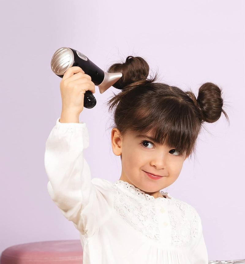 Smoby Toys - My Beauty Frisier-Set für Kinder - Haar-Styling-Spielzeug mit batteriebetriebenem Föhn,