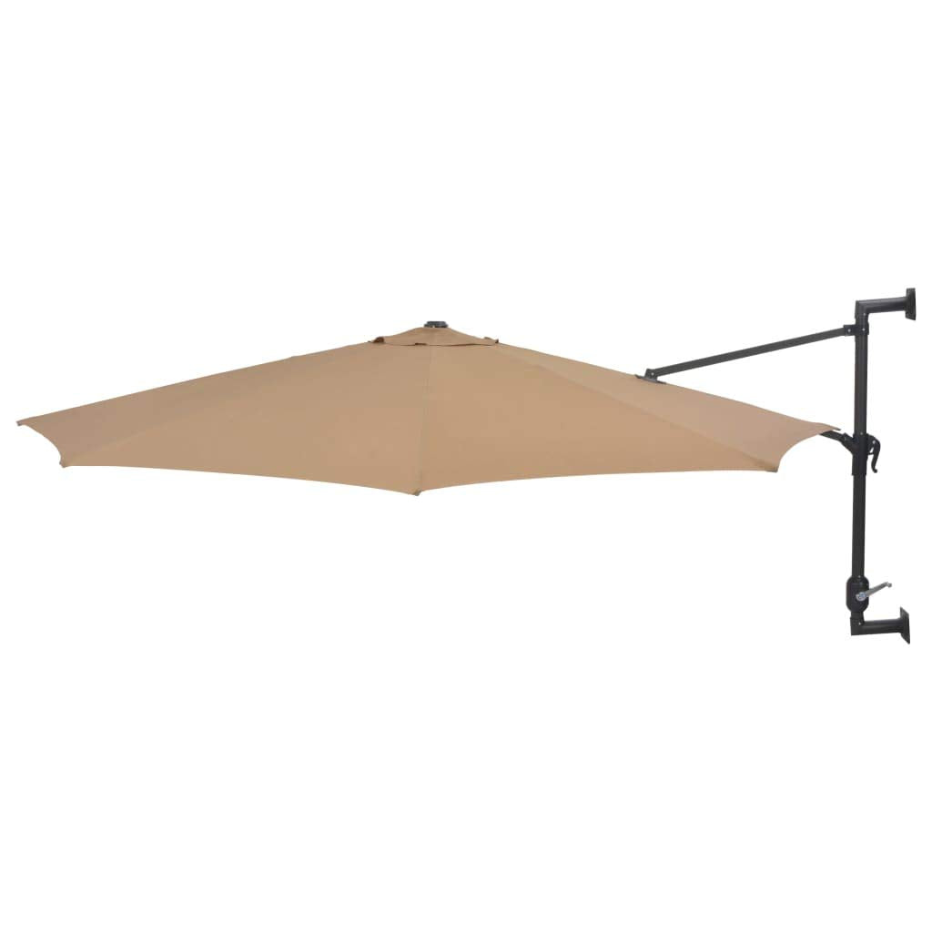 Festnight Wand-Sonnenschirm ? 300 cm Wandmontage | Ampelschirm mit Metallmast | Gartenschirm Terrass