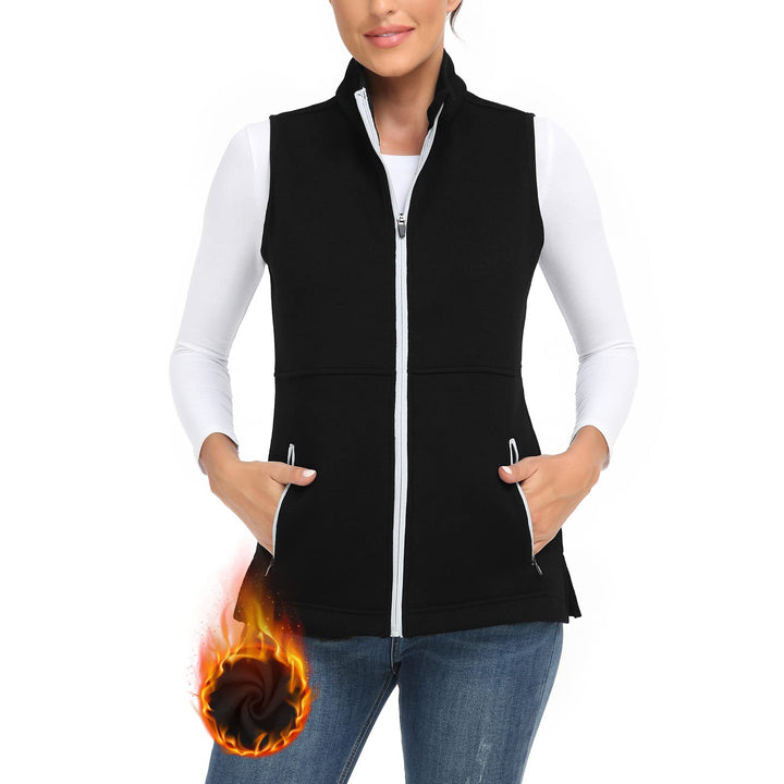 Soneven Damen Weste Fleece Outdoor Kurz Laufweste Fleeceweste Reitweste Softshell-Weste Ärmellose Ja