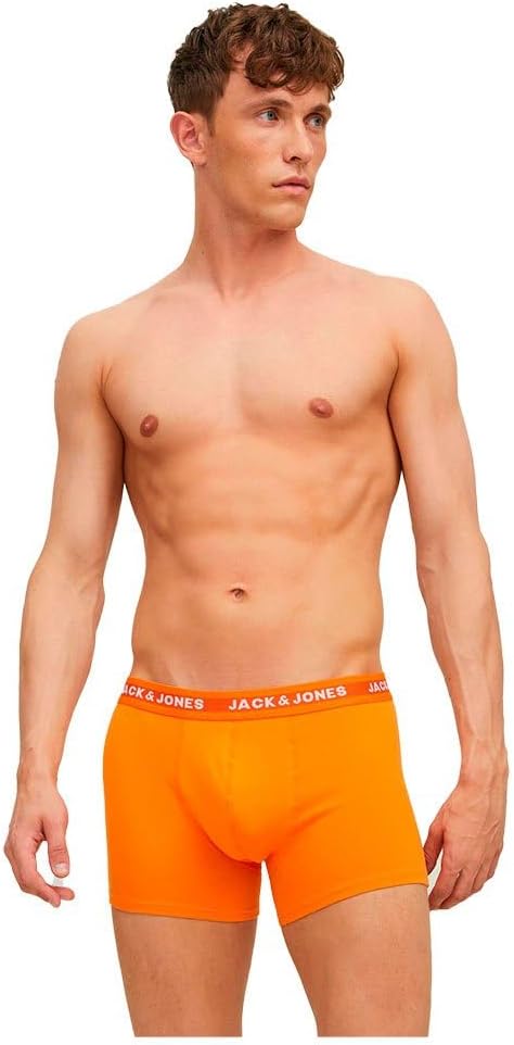 JACK & JONES Herren Boxershorts (5er Pack) XXL Electric Blue Lemonade/Pack:cabaret - Sun Orange - Vi