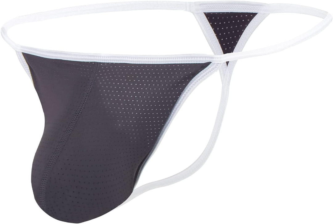 BIATWOWR Männer Niedriger Tangaslip mit Netz, Sexy, Grosse Taschen, Elastisch und Weich Underwears M