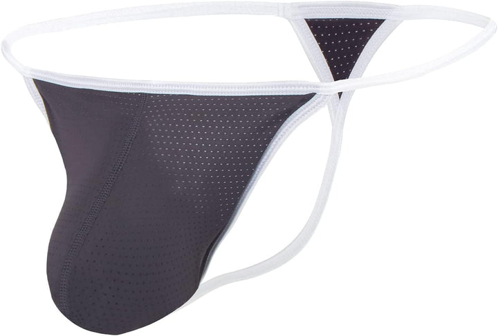 BIATWOWR Männer Niedriger Tangaslip mit Netz, Sexy, Grosse Taschen, Elastisch und Weich Underwears M