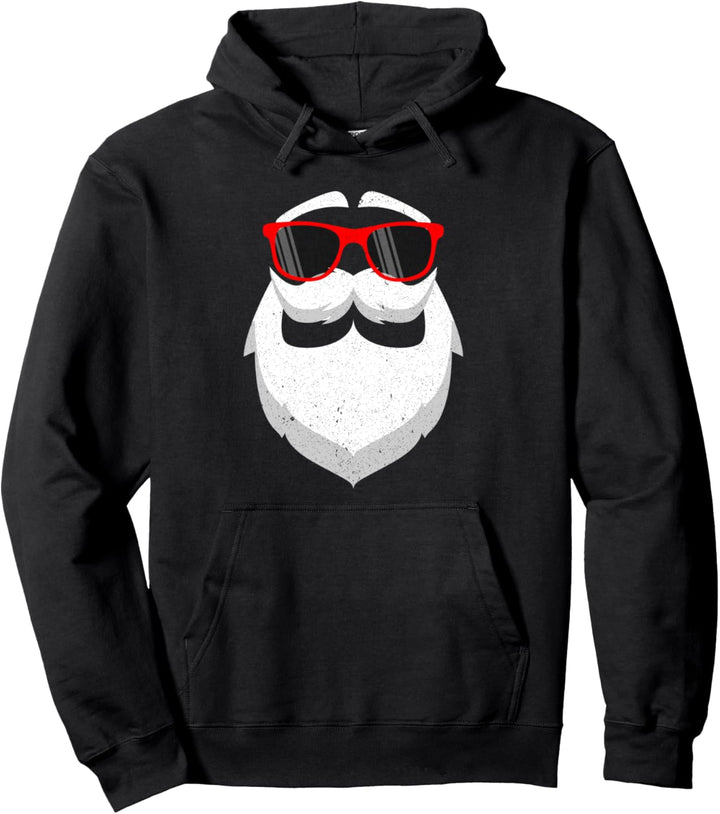Sonnenbrille mit Weihnachtsmannbart Lustiges Weihnachten Pullover Hoodie