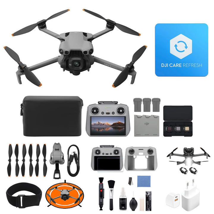 DJI Mini 5 Pro Fly More Combo mit DJI RC 2 und 1 Jahr Care Bundle, 4K Drohne mit Kamera für Anfänger