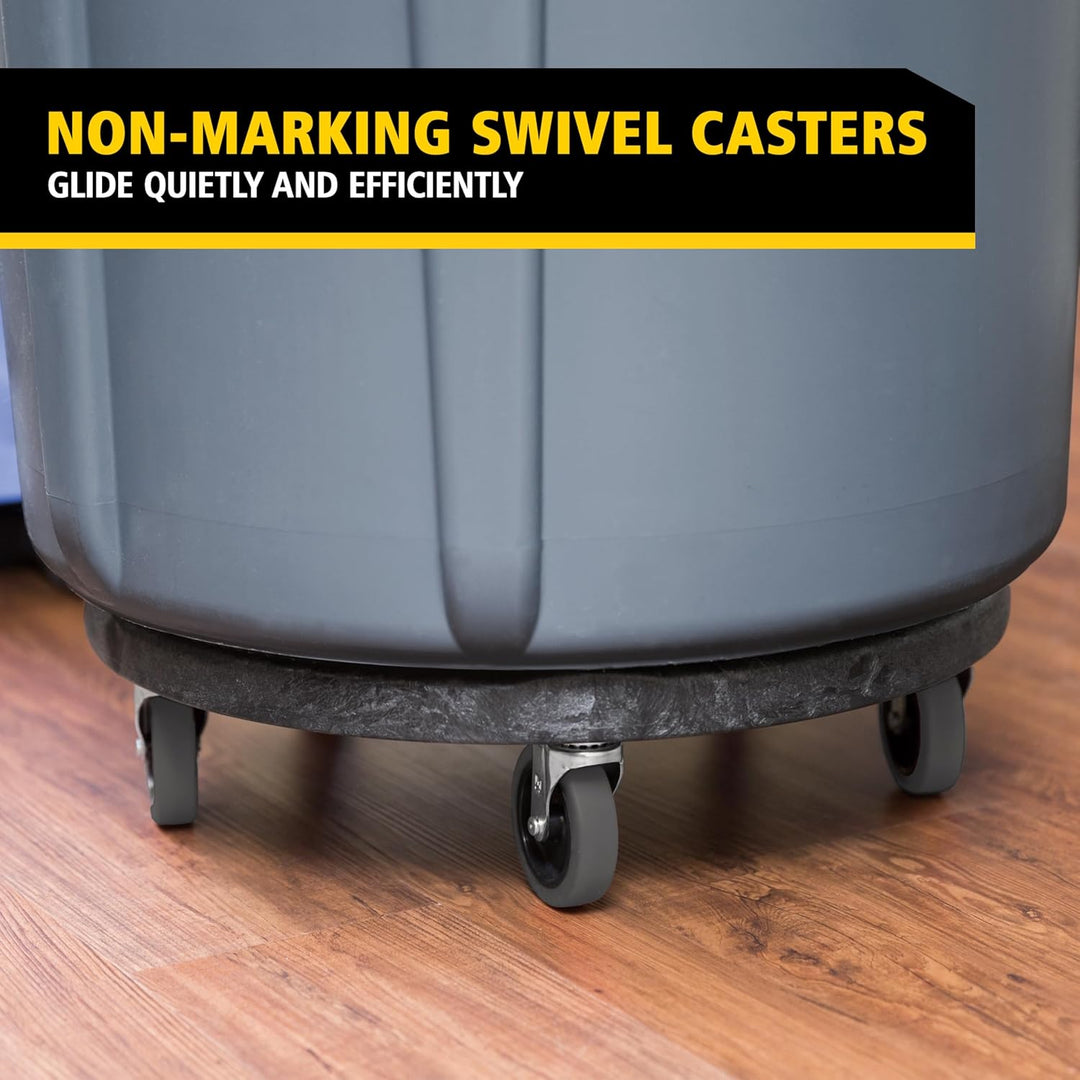 Rubbermaid Commercial Products BRUTE Trash Can Dolly - Black Passend für alle runden Brute-Behälter