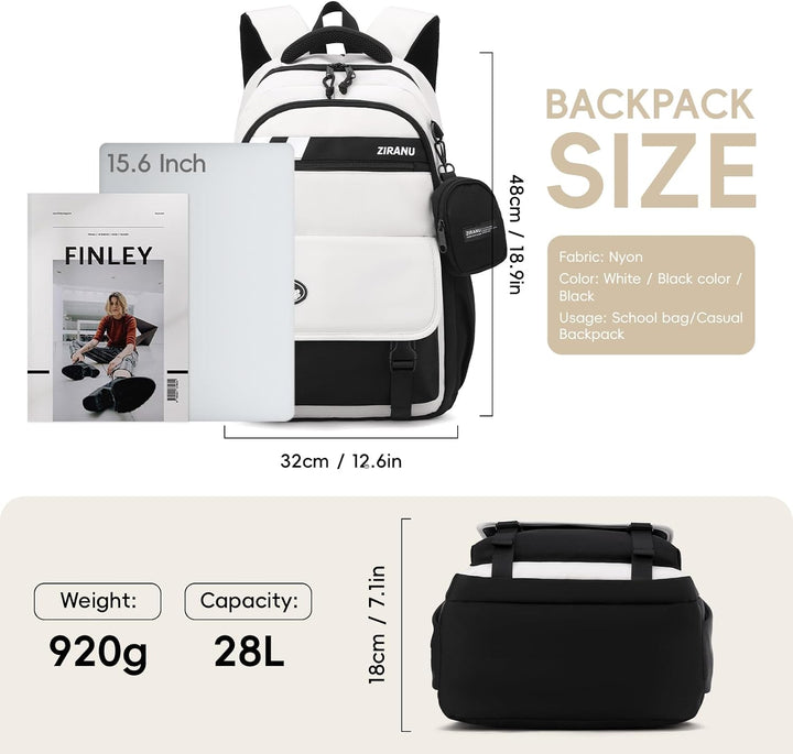 Amythe 2025 Schulrucksack Jungen Teenager, Gross Rucksack Schule Lässiger Oberstufe Schulranzen Wass