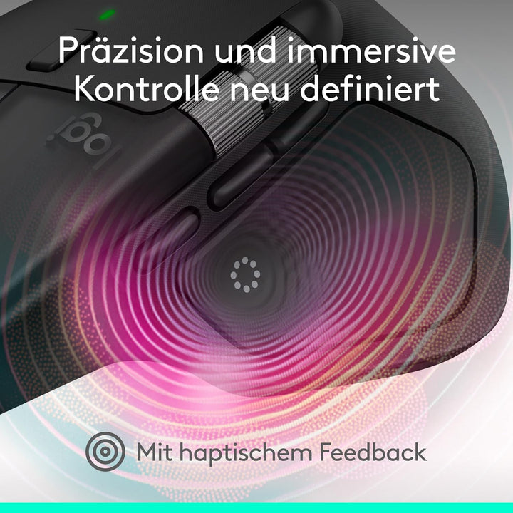 Logitech MX Master 4 for Mac, ergonomische Bluetooth-Maus mit fortschrittlichem haptischem Feedback,
