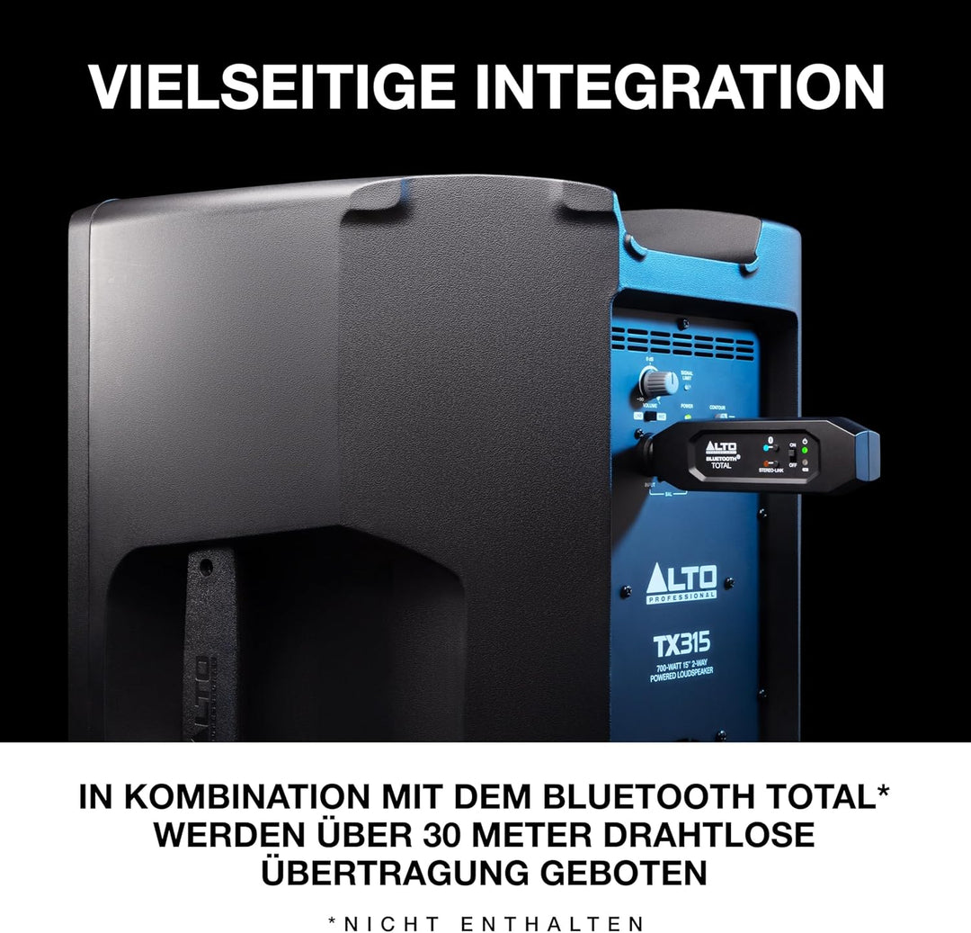 Alto Professional TX315 – 700 Watt 15-Zoll 2-Wege aktiver PA-Lautsprecher mit Signal-Limiting und sc