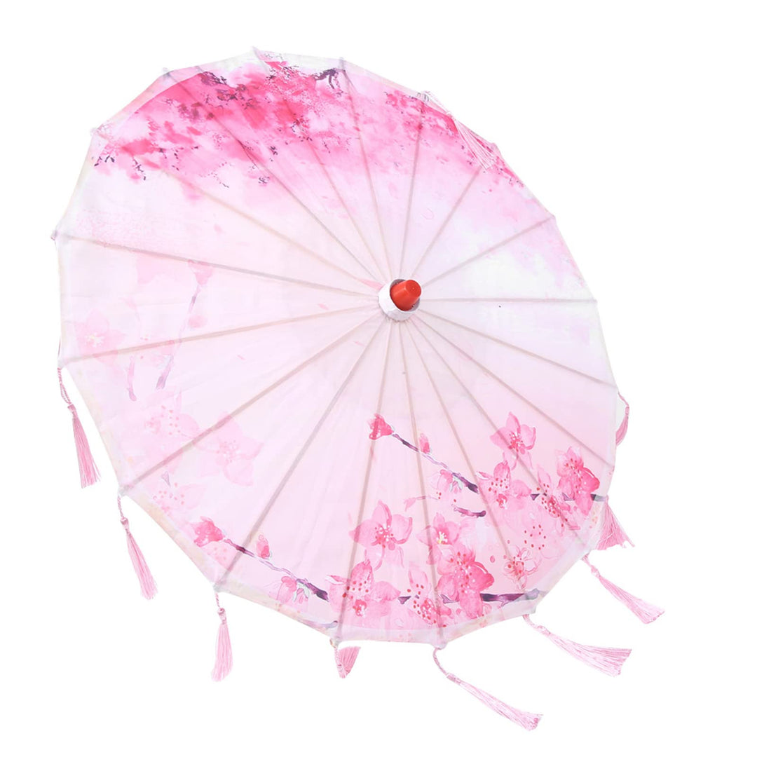 Handgefertigter Regenschirm aus Geöltem Papier, Sonnenschirm Orientalisch Halbrund Chinesischer Sonn