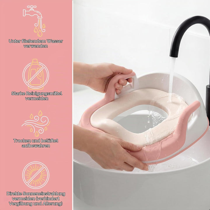 Maliton Toilettensitz Kinder mit 2-stufiger Tritthocker für Kinder 1-8 Jahren, Kindertoilettenkorb m
