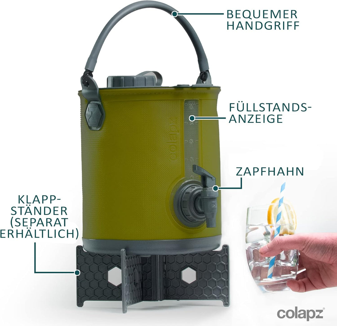 Colapz 2-in-1 Faltbarer Wasserkanister mit Hahn – BPA-freier Trinkwasserbehälter & Falteimer für Cam