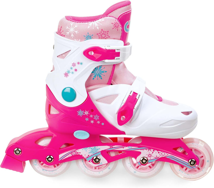 3in1 Kinder Inlineskates/Triskates/Rollschuhe Croxer Missy verstellbar mit LED leuchtendem Rad 31-34