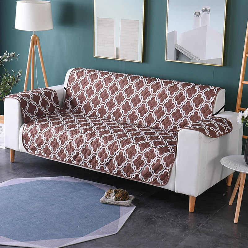 PETCUTE Sofabezüge Sofabezug 3-Sitzer,Sofahusse Sessel Bezug Couchbezug Gesteppte Sofaschoner Sofa b