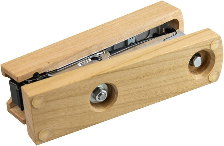 Hefter Tacker aus Holz Kirschholz Edelstahl nachfüllbar für Büro 2–30 Blatt Kapazität