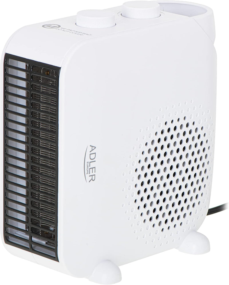 Adler AD 7725w Thermoventilator, 2000 W, Heizgerät mit Thermostat, Heizlüfter mit zwei Leistungsstuf