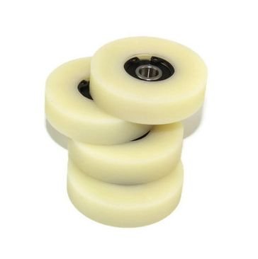 Smart Machines x 50 mm Durchmesser gefräste Nylon-Rollen hergestellt in der EU 12 mm Width- 8 mm Bea