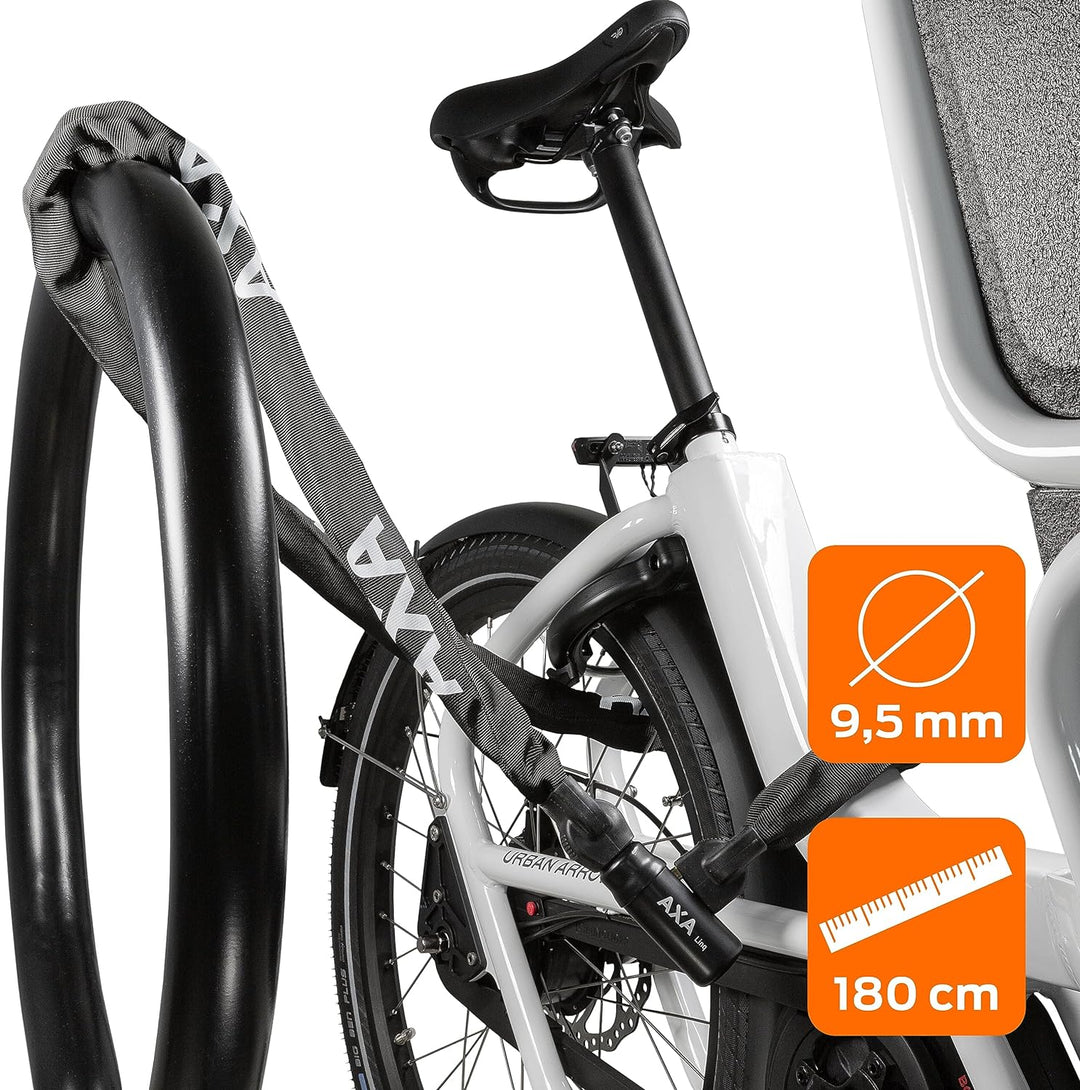 AXA Linq 180 – Fahrradschloss – Kettenschloss – Hohe Sicherheit – Sicherheitsstufe 14 – Extra lang: