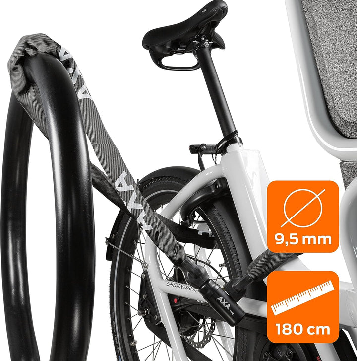 AXA Linq 180 – Fahrradschloss – Kettenschloss – Hohe Sicherheit – Sicherheitsstufe 14 – Extra lang: