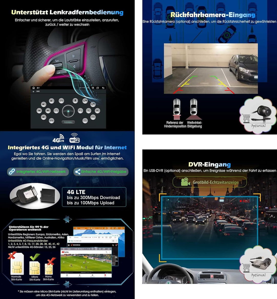 8 Kern Android 11 Autoradio Navi 7 Zoll für FIAT Ducato Citroen Jumper Peugeot Boxer Carplay Android