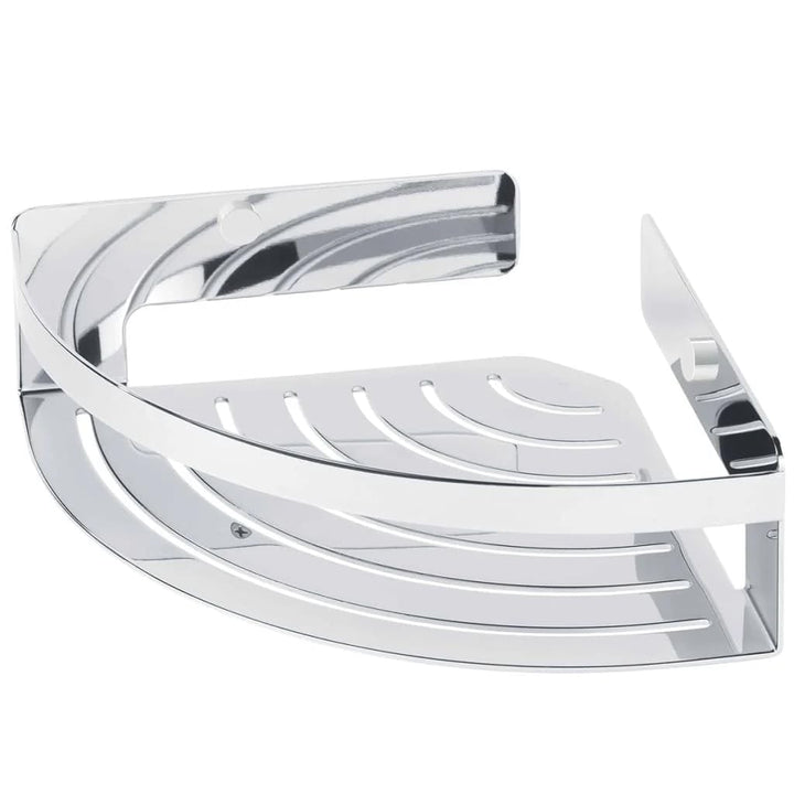 Tiger Caddy Duschkorb, Eckversion gross, Duschablage aus verchromten Edelstahl Chrom Gross, Chrom Gr