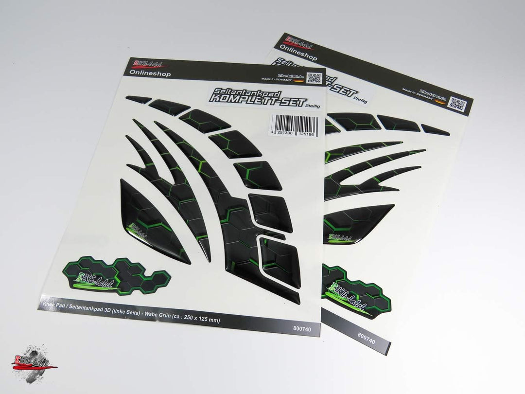 BIKE-label Tankpad Seitentank Motorrad Aufkleber Grün kompatibel für Kawasaki 800740