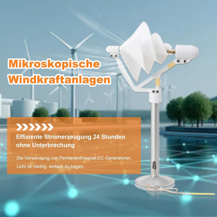 Cozyel Windturbine Generator 12V 10W Windgenerator, Vertikale Windkraftanlage Spirale Windkraftanlag