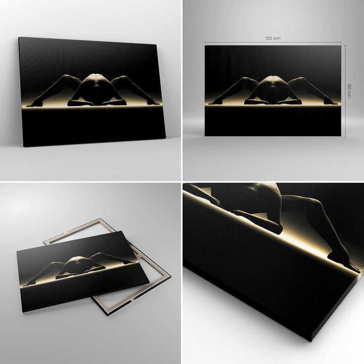 Wandbilder Dekoration Wohnzimmer Nackter Körper Modell künstlerische Pose Bilder auf Leinwand 120x80