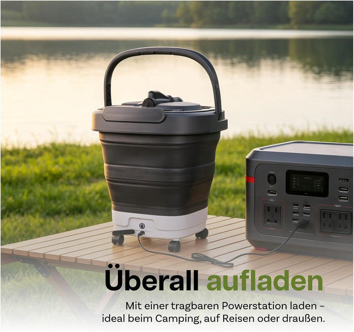 Faltbarer Tragbarer Hochdruckreiniger mit 12L Wassertank von WanderS – Kabelloser Akku Druckreiniger