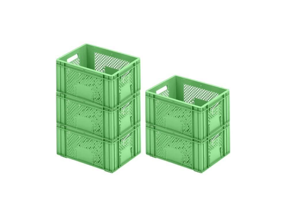 PROREGAL CHEFGASTRO SuperSparSet 5x Eurobehälter Obst- und Gemüsekasten | HxBxT 19x30x40cm | 18 Lite