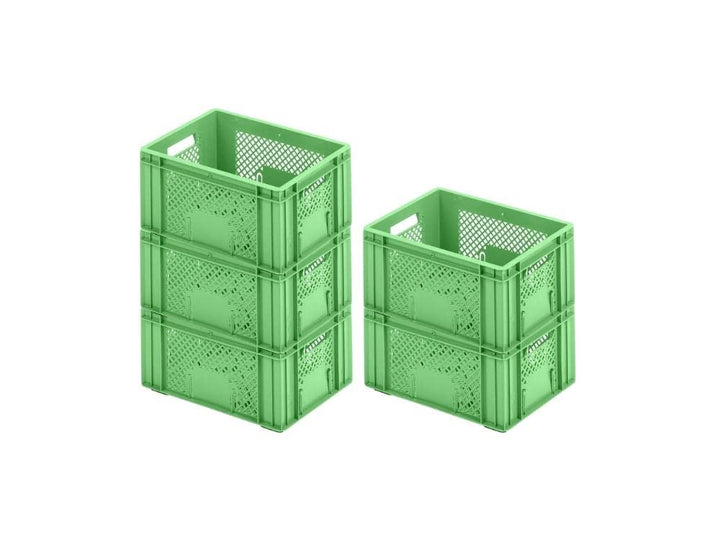PROREGAL CHEFGASTRO SuperSparSet 5x Eurobehälter Obst- und Gemüsekasten | HxBxT 19x30x40cm | 18 Lite