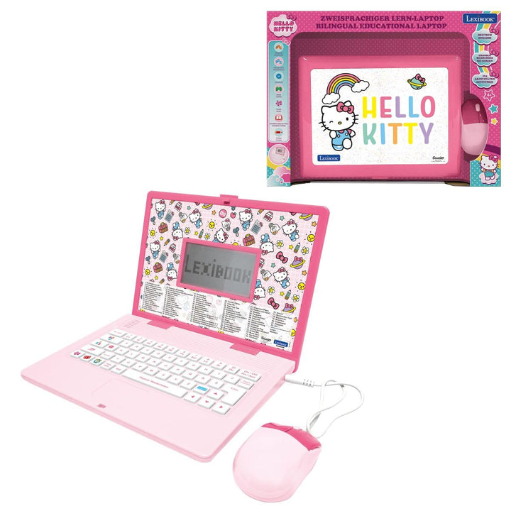 Lexibook, Hello Kitty, Zweisprachiger Lern-Laptop Englisch/Deutsch,164 Aktivitäten: Sprache, Schreib