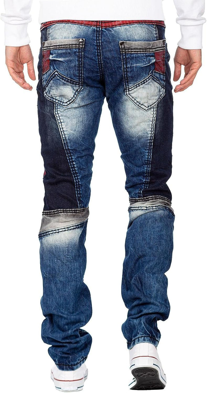 Cipo & Baxx Herren Jeans Hosen Besondere Designs Extravagant 40W / 32L