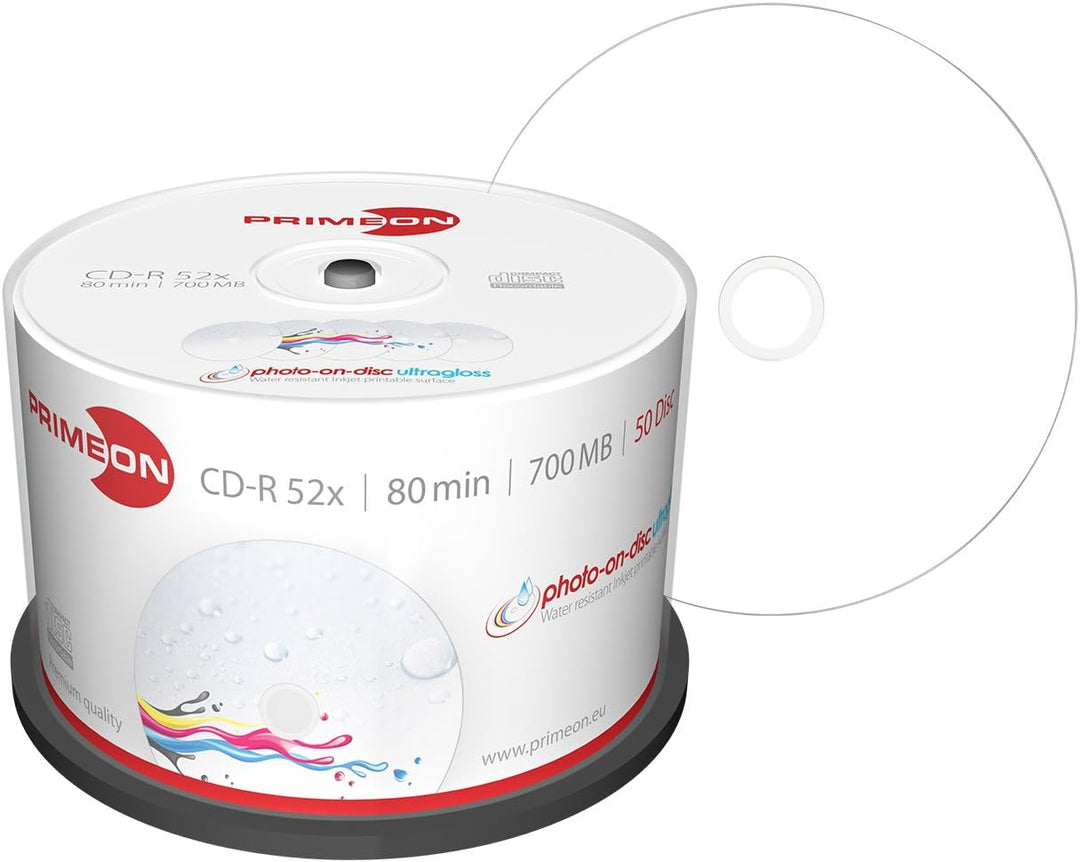 beschuitdoos stora - wit ,Weiss ,12 x 24 x cm Bedruckbar 50er Spindel (Ultragloss), Bedruckbar 50er