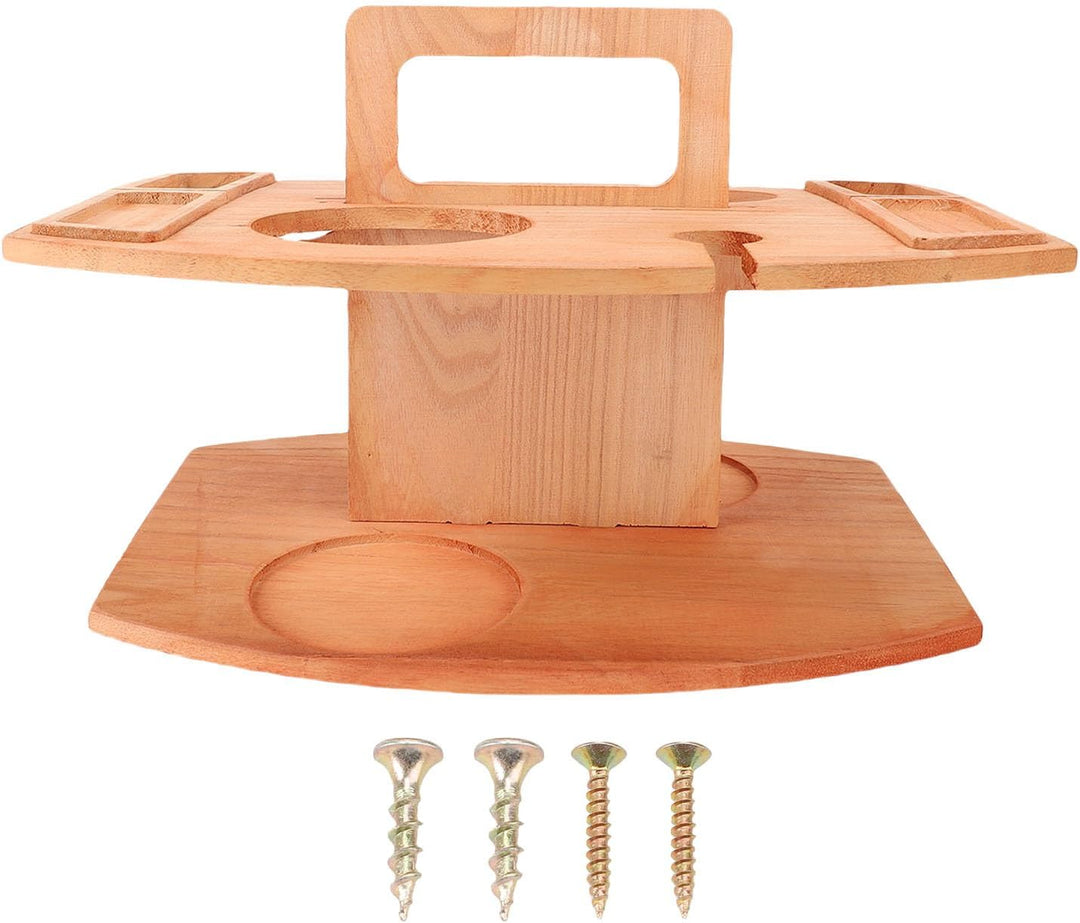 Syrisora Klapper Weinpicknicktisch, Paulownia Wood Wine Stand für Aussen- und Leichtgewichten Tragba