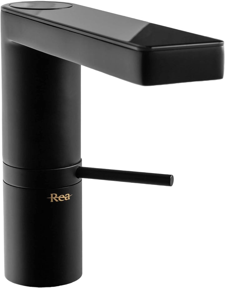 Rea Waschtischarmatur AMAR LCD BLACK LOW Wasserhahn Bad Badarmatur aus Messing Armatur für Waschbeck