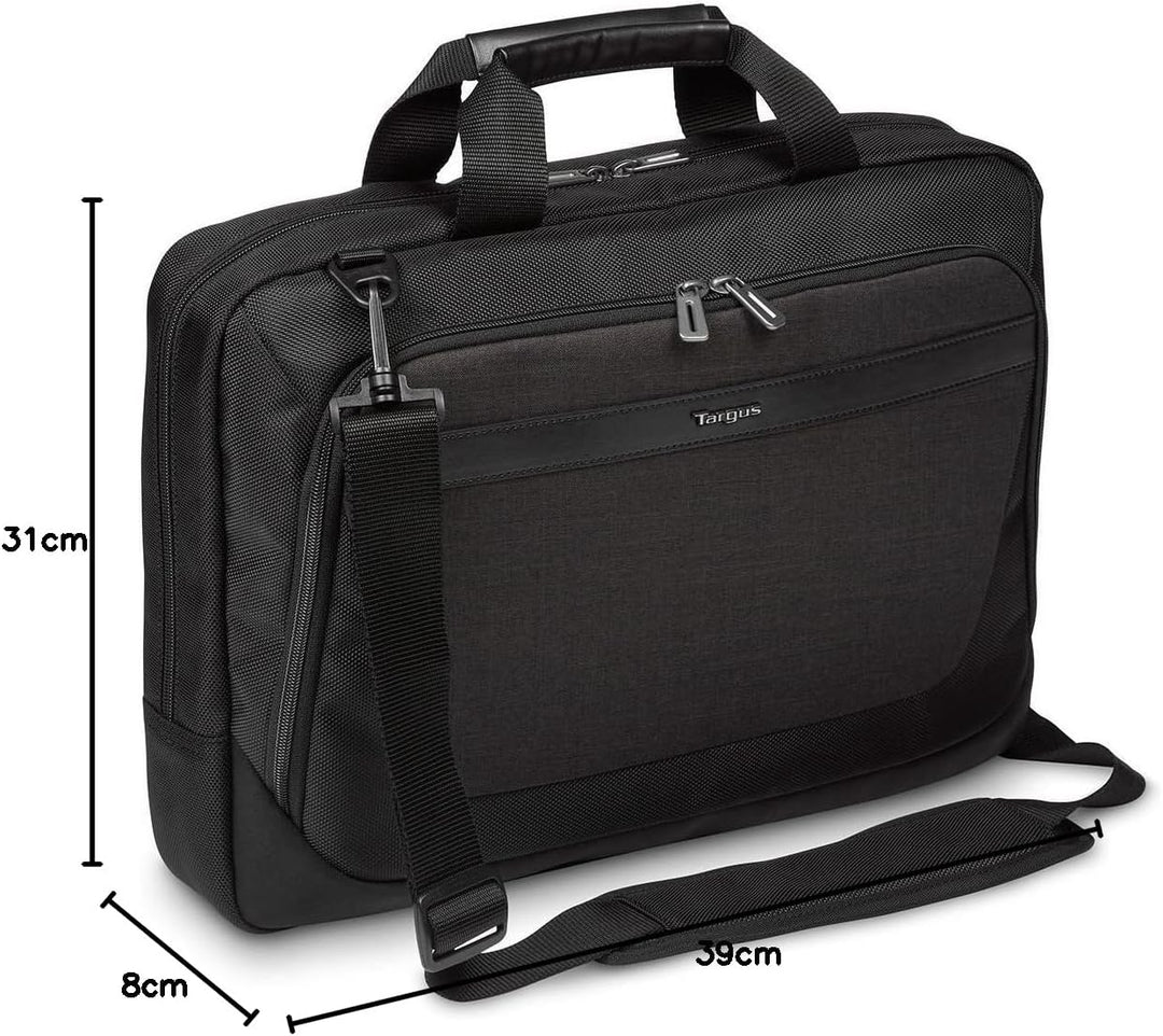 Targus TBT913EU CitySmart 12, 12.5, 13, 13.3, 14" Slimline Topload Notebooktasche – Schwarz/Grau, 14