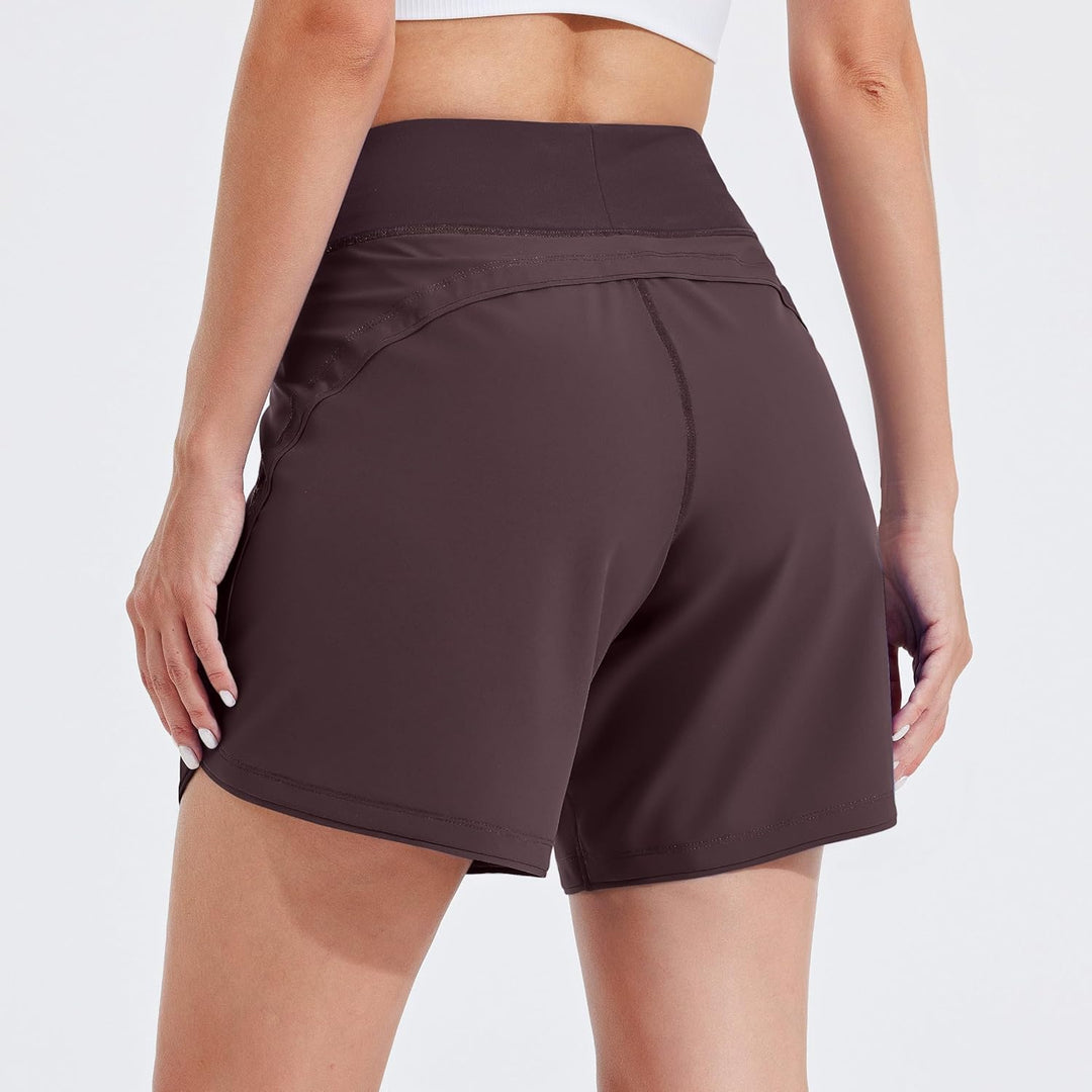 WILLIT Badeshorts Damen Badehose Schwimmen Boardshorts Schnelltrocknend Sommer Bikini Shorts High Wa