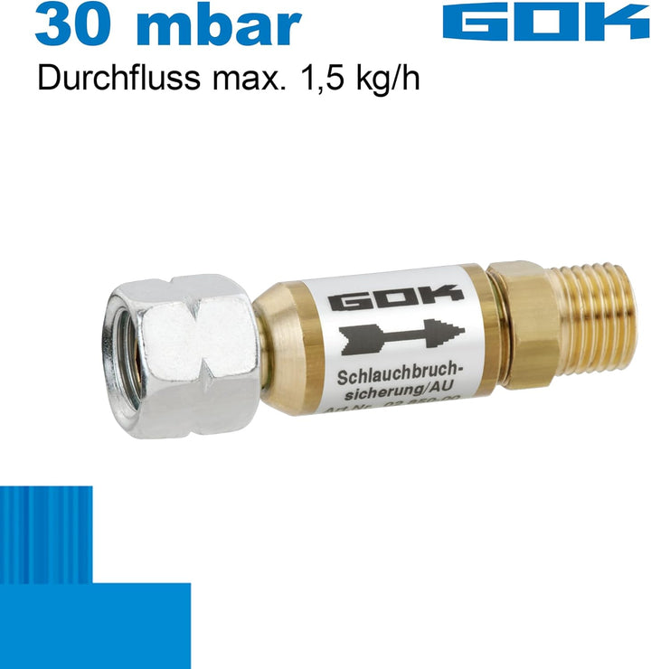 Schlauchbruch-Sicherung Grösse->30mbar