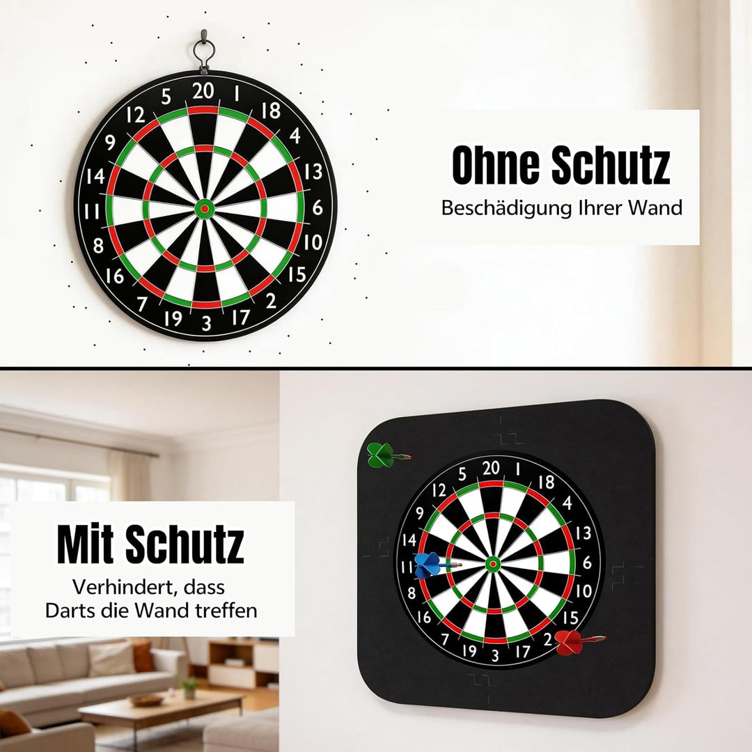 Dartscheibe Schutzring Innerer Kreis 45.5cm Aussenring 72cm,5pcs Eva Dartscheibe Umrandung, Dartboar