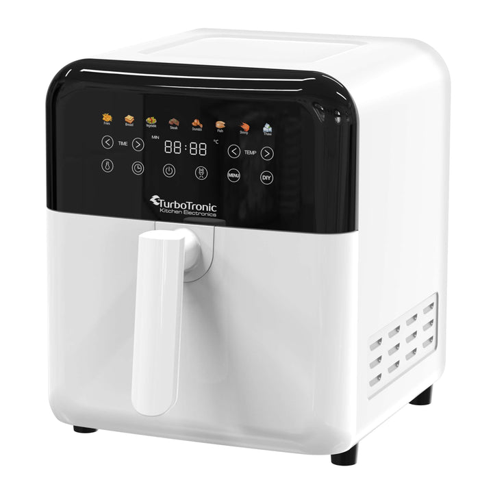 TurboTronic Heissluftfritteuse XXL 6 Liter, 1600W, 8 Programme, Timer, Airfryer Heissluftfritteuse D
