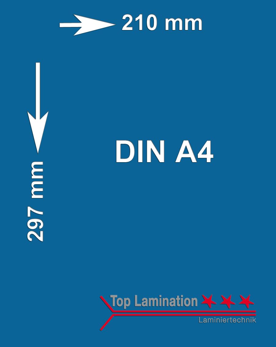 Top Lamination 25 Blatt cobaltblau 250 g/m² A4 (210x297mm) Tonpapier bedruckbar Premium Farbpapier,