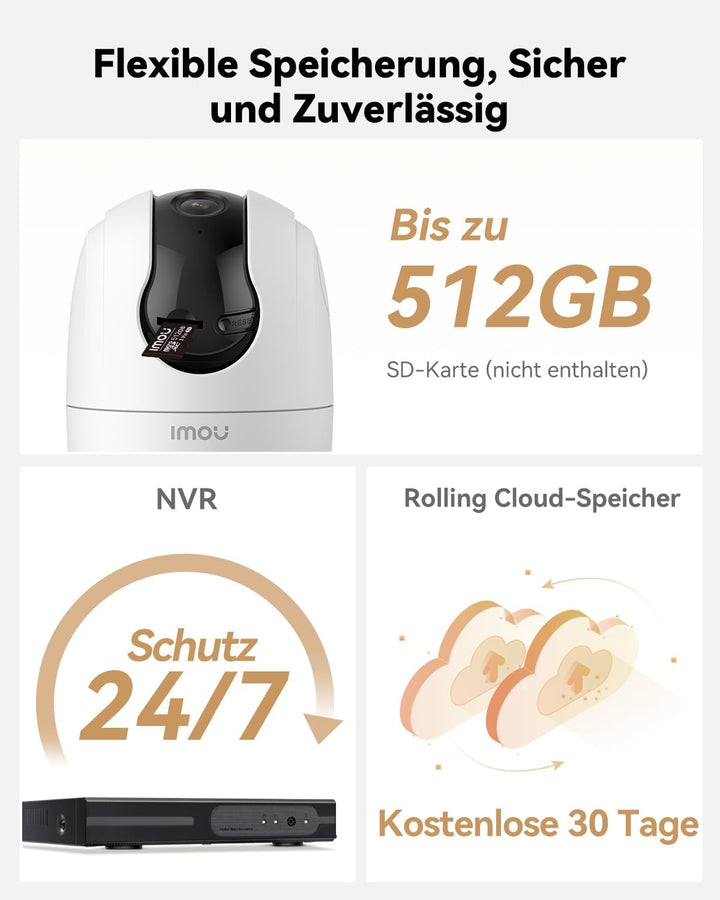 Imou 4MP Dual Kameras Überwachungskamera Innen mit Person/Haustiererkennung, 2.4GHz/5GHz WiFi, 360°