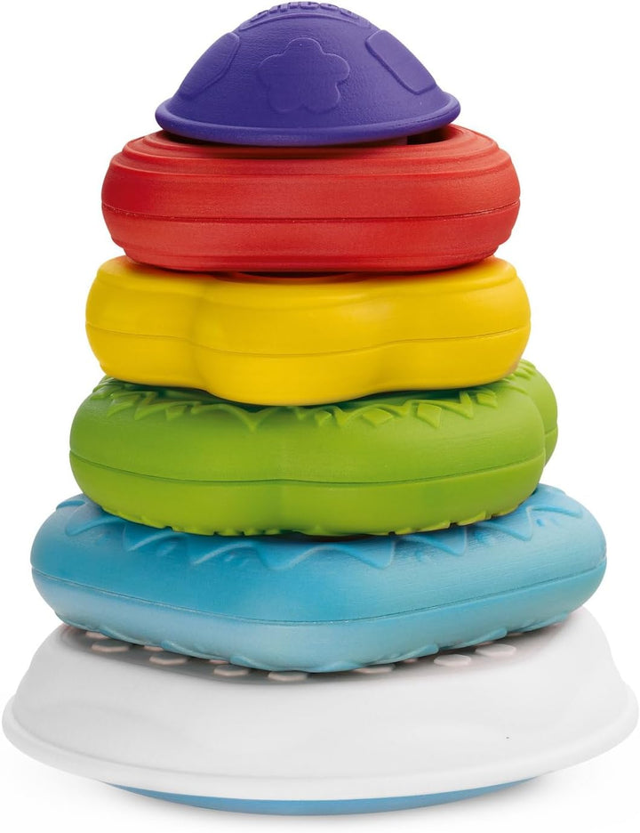 Chicco, Ringturm 2 in 1, Stapelspielzeug für Kinder, Formen und Steckteile zum Kombinieren, verschie