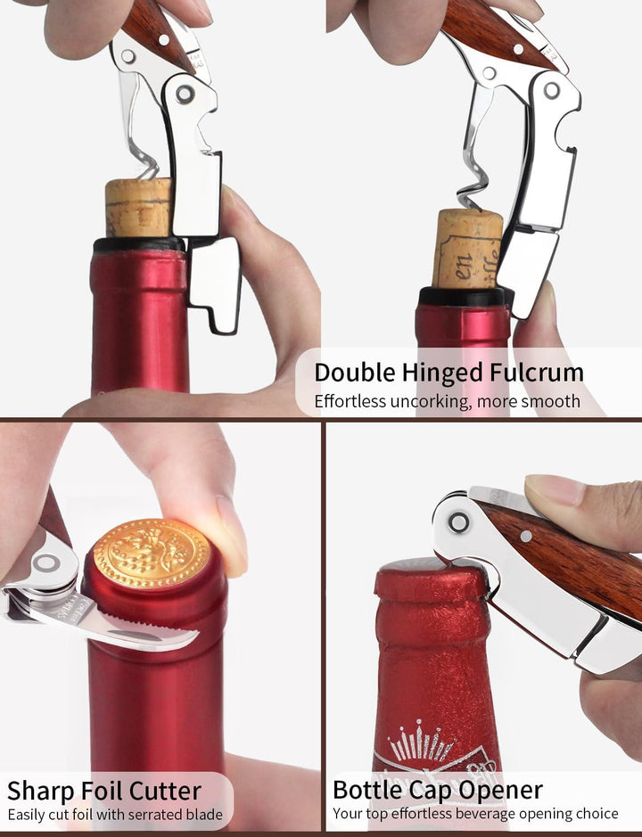 CORKAS Kellnermesser - Profi Korkenzieher multifunktionaler Weinöffner, Folienschneider und Flaschen