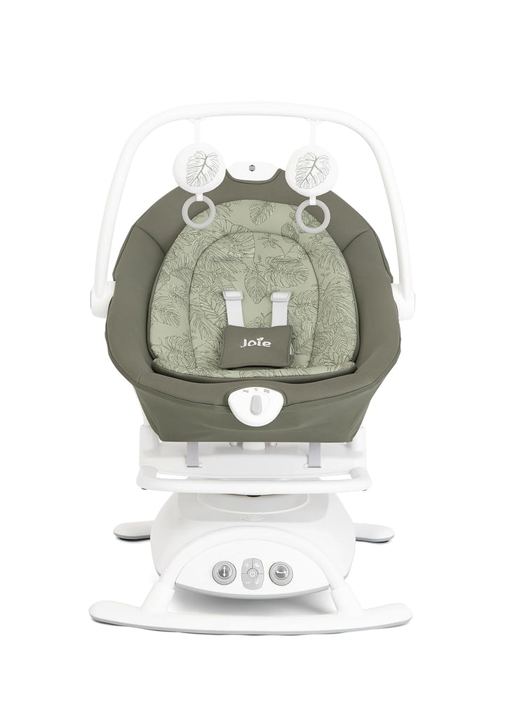 Joie sansa™ 2in1 Babywippe – Abnehmbarer Sitz mit Multi-Motion-Schaukelfunktion, 3 Liegepositionen,